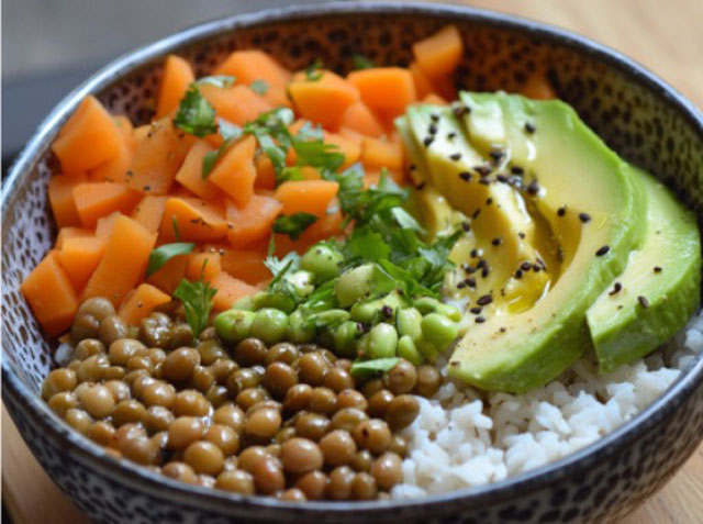 Bowl de Riz aux Lentilles et Avocat